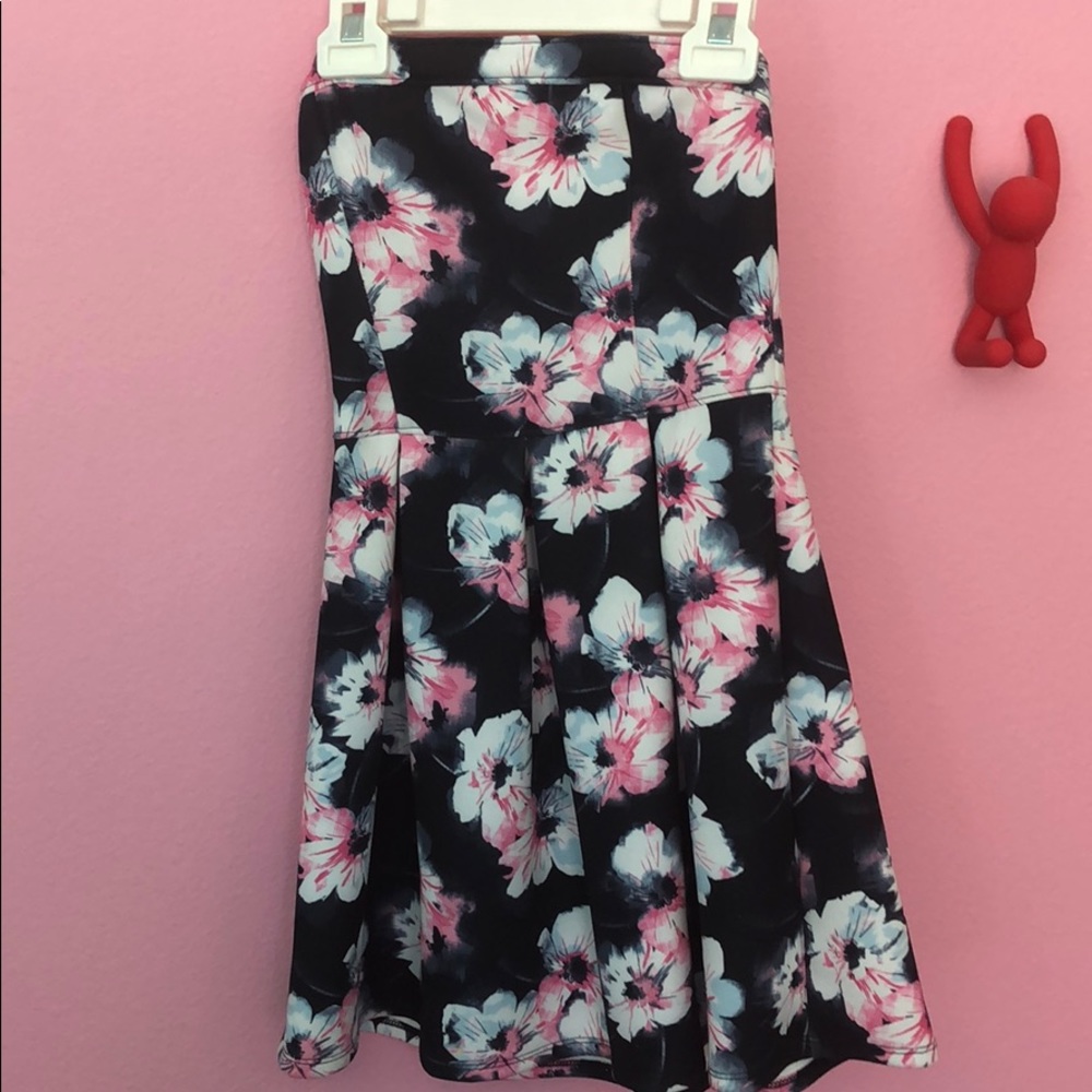 Abercrombie kids floral strapless dress